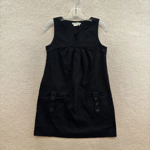 Y2K Vintage Pullover Minikleid klein schwarz Etuikleid dicke Baumwolle kleines schwarzes Kleid - Bild 1 von 8