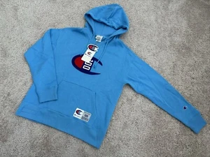 NWT Champion 100 Years Century Pullover Blue Sweatshirt Hoodie Womens Size L - Picture 1 of 10