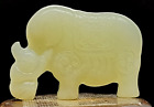 Sculpture pendentif Antique éléphant sacré de l'ancien artisanat chinois en...