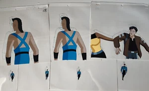 Batman Beyond 1999 pintado a mano producción animación mix cel lote de 7 - Imagen 1 de 16