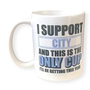 Taza Man City taza solo ventilador taza este año té broma divertida novedad idea de regalo Navidad - Imagen 1 de 3