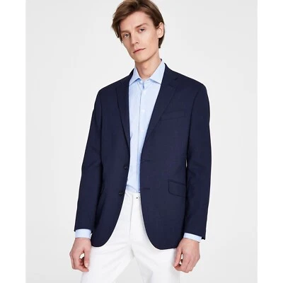 Kenneth Cole Reaction Men's Slim-Fit Solid Sport Coats Navy 48R B4HP $295 - Image 1 of 4
