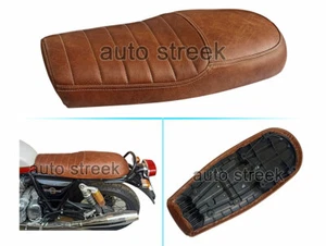 Fit For Royal Enfield GT & Interceptor 650 D8 Customized Leather Dual Seat Brown - Picture 1 of 8