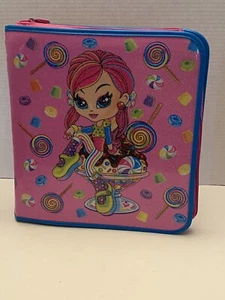 Vintage Lisa Frank Cherri Candy Girl Sundae Glitter 3-Ring Zipper Binder - Picture 1 of 7
