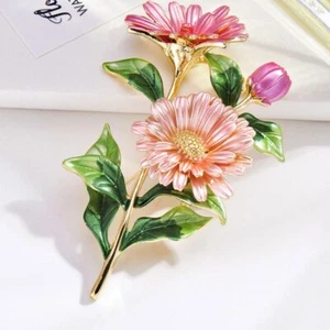 Broches de esmalte de margaritas flores bodas banquete broche alfileres para mujer - Imagen 1 de 9