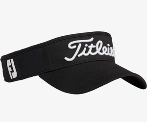 NUEVO TITLEIST Para hombres PRO-V1/FJ Tour Performance Visera de Golf Ajustable-Negro - Imagen 1 de 3
