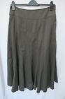Marks and Spencer Taupe Brown Mix Flared Long Skirt, Lined, Size 14, 33" Long