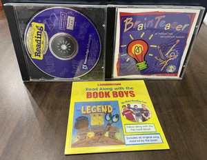 Lot 3 Kids CD ROMs JumpStart Reading BrainTeaser Puzzles Book Boys Audio CD - Picture 1 of 7