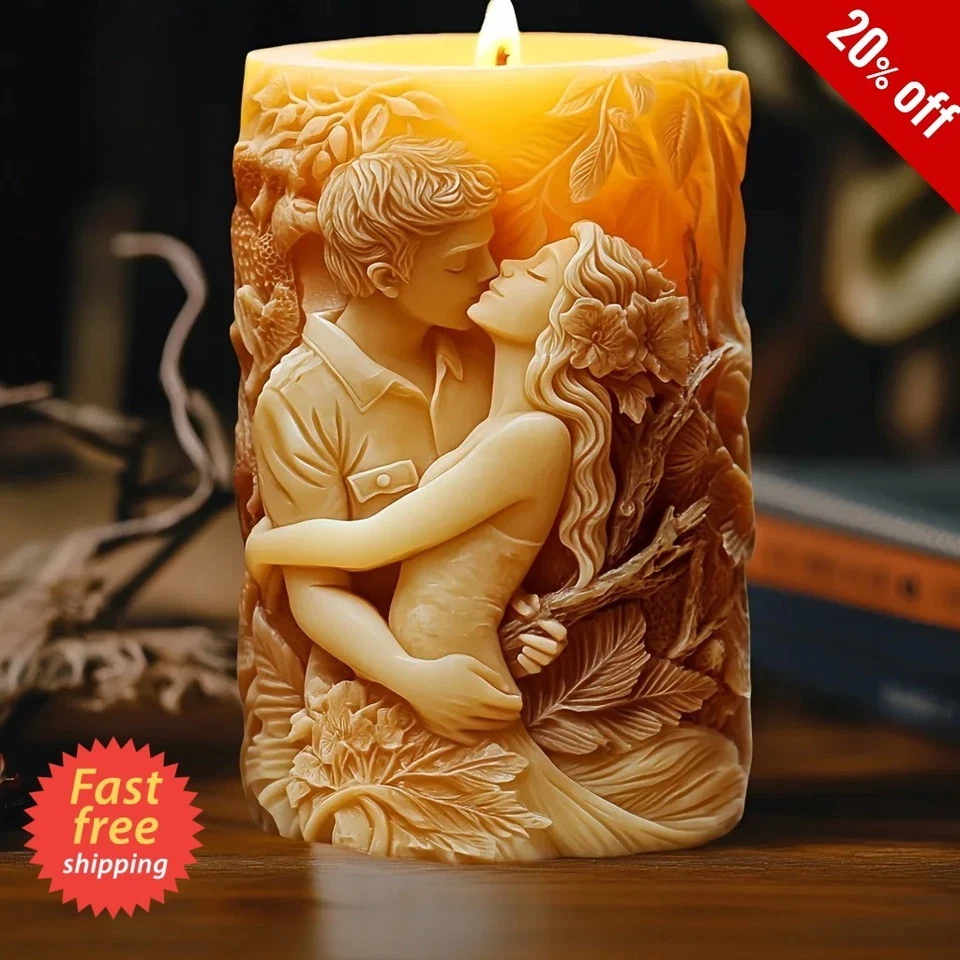 Molde de vela abrazo pareja romántico molde de silicona 3D boda decoración del hogar resina artesanía Foto 1 de 4