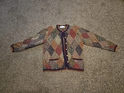 Vintage 90's Peruvian Connection 100% Alpaca Cardigan Large - Image 1 of 4