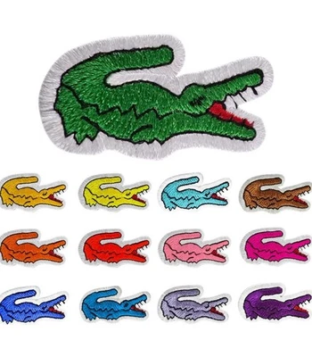Lacoste Alligator Patches | Embroidered Logo – Iron/Sew On | 2-Pack - Image 1 of 4