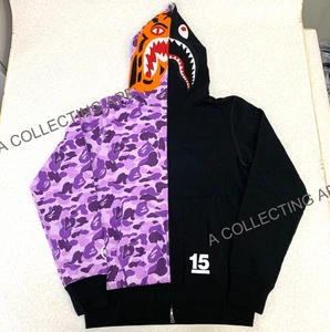 SUDADERA CON CAPUCHA A BATHING APE BAPE TAIPEI TAIWAN15 ANNIV TW CAMUFLAJE TIGRE TIBURÓN CREMALLERA COMPLETA M - Imagen 1 de 13