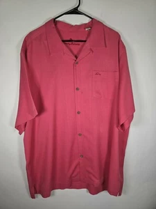 Camicia Tommy Bahama 2XL uomo pesca Islandzone bottoni manica corta 100% seta - Foto 1 di 7
