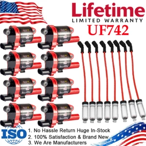 8XUF742 Ignition Coil w/ Wires Set For Chevrolet Silverado GMC Yukon 5.3/6.2L V8 - Picture 1 of 21