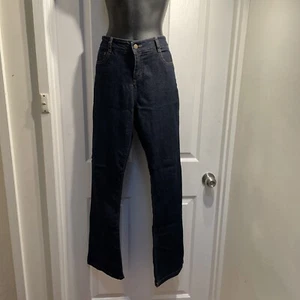 Katies jeans pants size 12 dark blue boot cut pleated pockets High rise Hippie - Picture 1 of 8