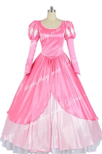 Princess Ariel Dress Adult Women's Costume Pink Ball Gown Dress Custom Size - Picture 1 of 6