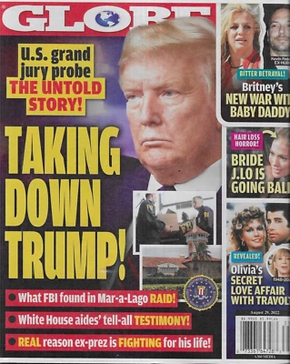 Globe Magazine Donald Trump Olivia Newton John Anne Heche Britney Spears 2022 Foto 1 de 4