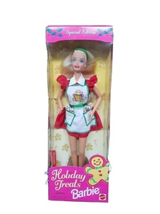 Barbie Holiday Treats Doll Gingerbread Christmas Red Dress Apron 1997 Special Ed - Picture 1 of 2
