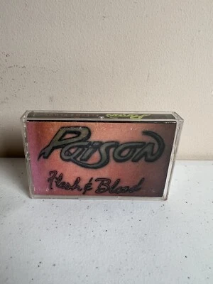 1990 Poison  Flesh And Blood  Album Cassette Tape  NICE AND TESTED !! - Image 1 of 4