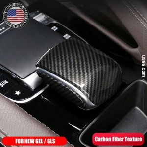 Carbon Fiber Central Control Armrest Decorative Cover Trim For GLE GLS Class - Picture 1 of 6