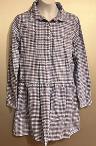 Vineyard Vines Size 16 Morgan Way Plaid Flannel Shirt Dress Preppy Winter EUC - Picture 1 of 3