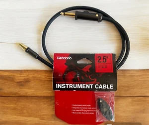 DAddario 2.5 ft Instrument Cable 1/4 To Mini XLR Custom Series Wireless Transm - Picture 1 of 3