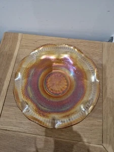 Vintage Karneval Glasschale 21,5 cm quer irisierend - Bild 1 von 5