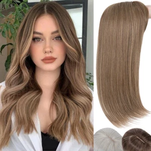 Suave 18 pulgadas Ombre Mezcla Encaje Base Toppers Clip Extensiones Pelo Largo Piezas - Imagen 1 de 29