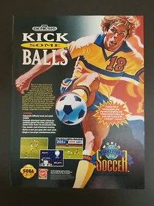 World Trophy Soccer Sega Genesis Print Ad Original Art 8,40x10,80 - Bild 1 von 1