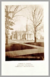Memorial Chapel Harvard University Cambridge Massachusetts c1910 RPPC Postcard - Picture 1 of 2