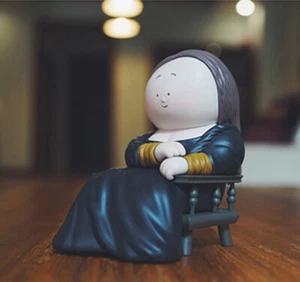 12 cm 18 cm BIGGALLERY Great Artists Serie Mona Lisa Kunstspielzeug kleine Actionfigur - Bild 1 von 3