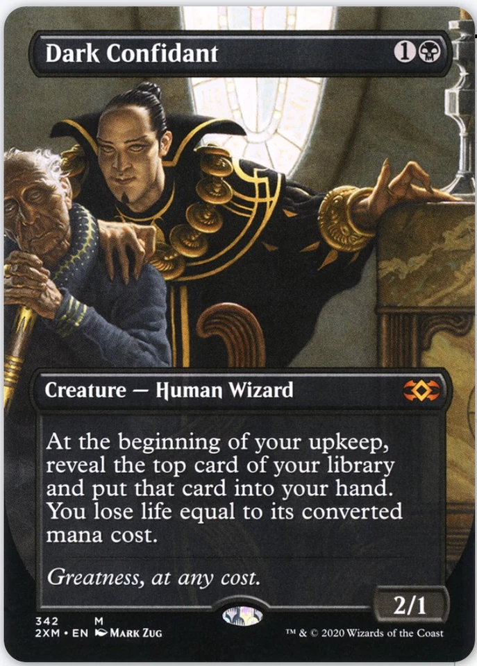 Dark Confidant  - Double Masters 2XM - Borderless Box Topper - *NM* - MtG - Image 1 of 1