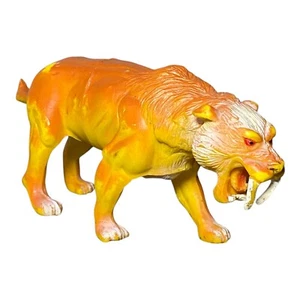 Vintage 1989 Imperial Prehistoric Sabertooth Tiger Bigcat Animal Wildlife Figure - Picture 1 of 10