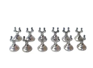 New 1.5" Place Card Holder Lot 12 Table Dinner Wedding Party Silvertone 176CH15 - Picture 1 of 5