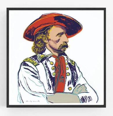 Andy Warhol - Cartel impreso giclee portafolio de vaqueros e indios de General Custer Foto 1 de 4