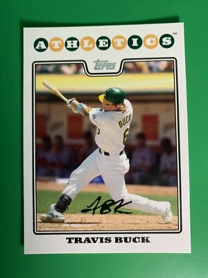 2008 Topps Travis Buck #519 Oakland Athletics - Image 1 of 2