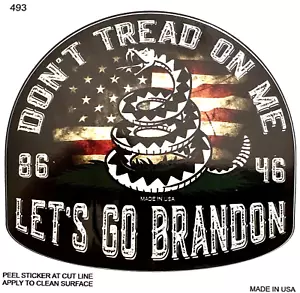 Trump ..Don't Tread On Me..Let's Go Brandon. Truck Decals Sticker (3 Pack) #493 - Picture 1 of 2