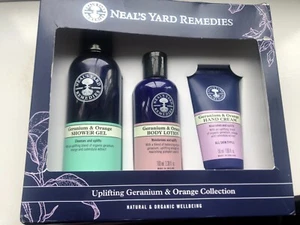 Neal's Yard Remedies Uplifting Geranium & Orange Collection Set 3 items NEW - Picture 1 of 12