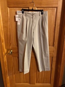 DOCKERS MENS PANTS Khaki Stone Beige Pleated 38 X 34 Retail $50 (s-blk-14-43) - Picture 1 of 7