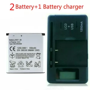 Sony Ericsson BST-38 battery+LCD universe charger W995 W980 W580c C902 C905 K850 - Zdjęcie 1 z 7
