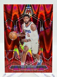 PAUL GEORGE 2023-24 Panini Mosaic Basketball #50 RED SEISMIC PRIZM /299 - Picture 1 of 2