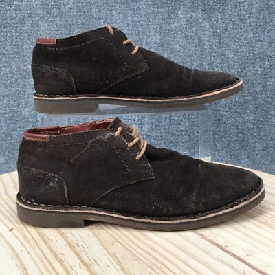 Kenneth Cole Reaction Boots Mens 8 M Desert Sun Casual 3 Eye Chukka Brown Suede - Image 1 of 4