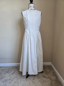 Commense Vestido Sin Mangas Mujer L Off White Midi Bolsillos - Imagen 1 de 10
