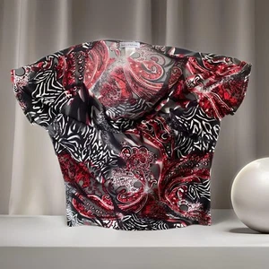 Pre Owned Women’s Bleeker & McDougal Blouse Top Paisley Sz PS Fashionable - Picture 1 of 9