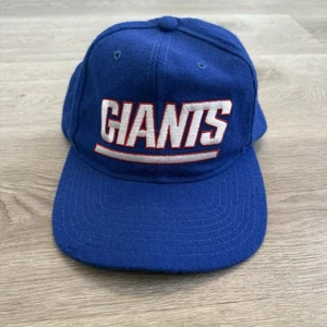 Vintage Starter New York Giants Hat Snapback NFL Football 100% Wool Blue Cap - Picture 1 of 10