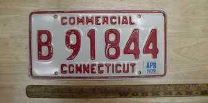 Targa commerciale Connecticut vintage scaduta, etichetta, B-91844, ottima! - Foto 1 di 2