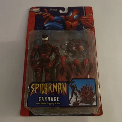 ToyBiz Carnage w/ Trapping Action Marvel Legends Spider-Man SEALED Action Figure - Image 1 of 4