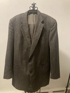 Vintage Austin Reed Blazer Mens 44 R Brown Pure Virgin Wool Sports Coat Jacket - Picture 1 of 8