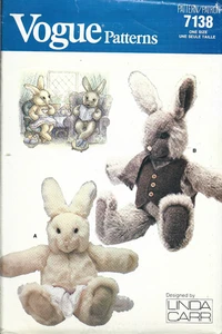 Vintage Vogue Linda Carr Pattern #7138-28" Boy & Girl Rabbit-Vest & Scarf-Apron - Picture 1 of 1