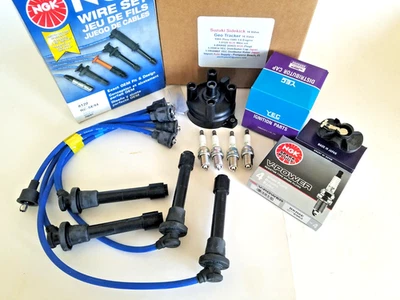 Suzuki Sidekick & Geo Tracker 16 Valve NGK Wire Set & Plugs Dist. Cap and Rotor - Image 1 of 3